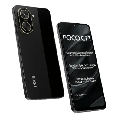 POCO C71 (Power Black, 128 GB) (6 GB RAM)