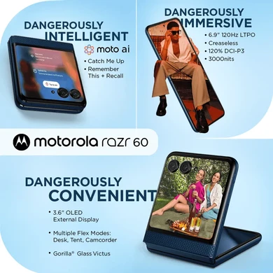 MOTOROLA Razr 60 (PANTONE Gibraltar Sea, 256 GB) (8 GB RAM