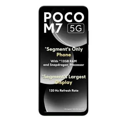 POCO M7 5G (Satin Black, 128 GB) (6 GB RAM)